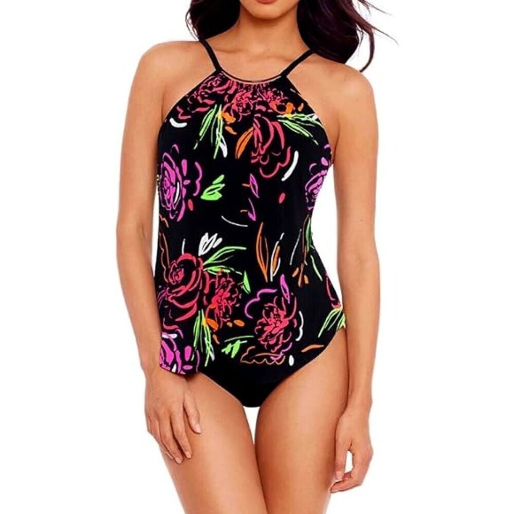Magicsuit 'Neon Nature Jill' One-Piece Swimsuit, Black Multi